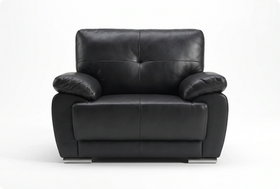 Brighton Black Leather Armchair