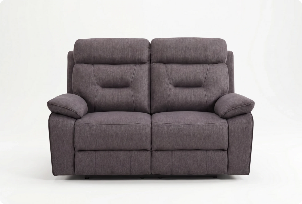 Foster Dark Grey Fabric Electric Recliner 2 Seater Sofa