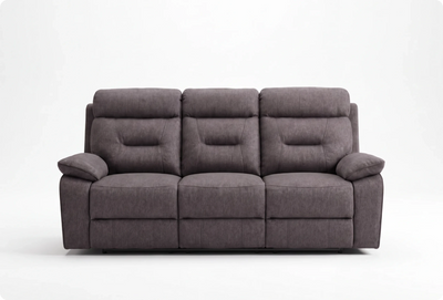 Foster Dark Grey Fabric Electric Recliner 3 Seater Sofa