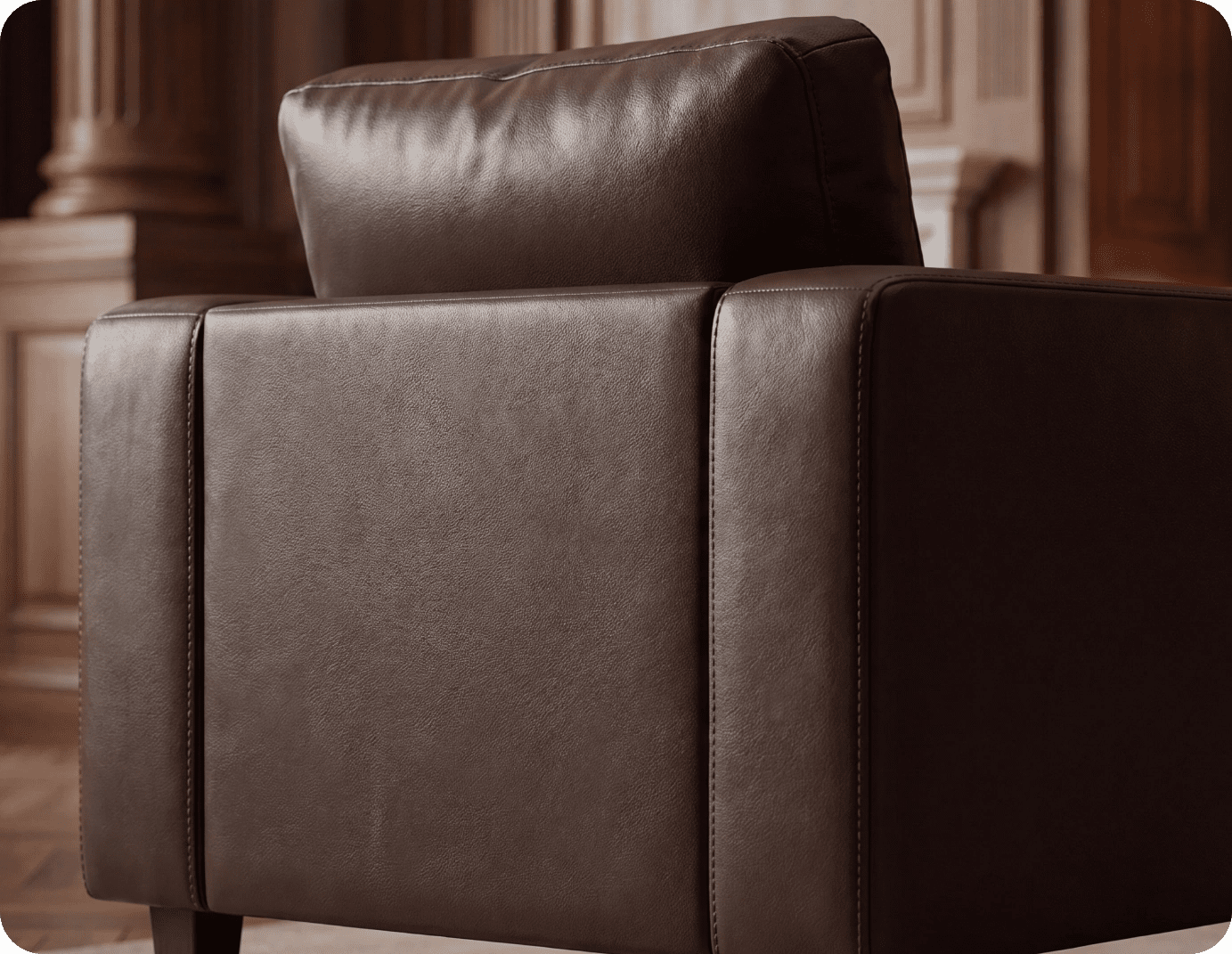 Nova Brown Leather Armchair