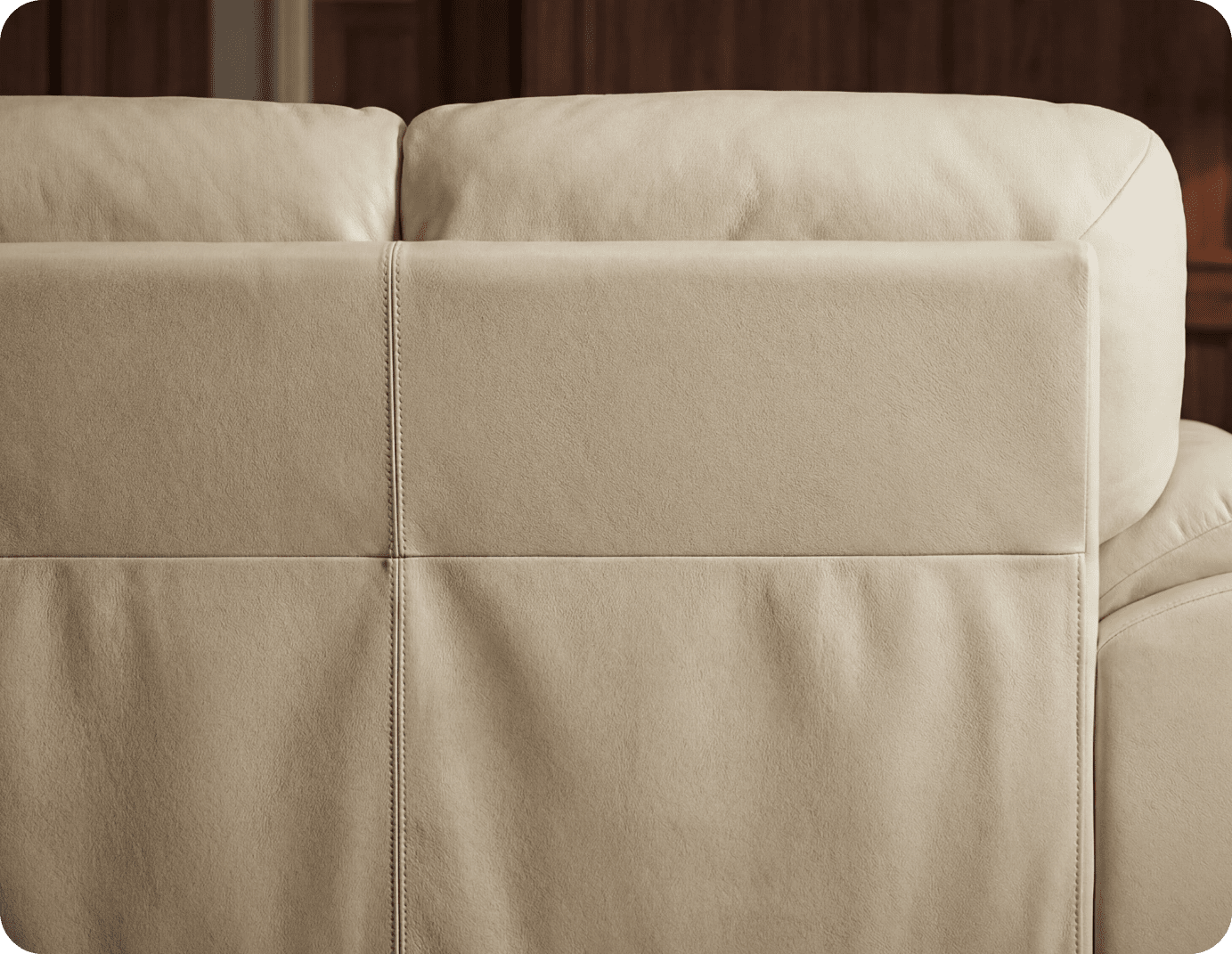 Florence Cream Leather 2 Seater Sofa