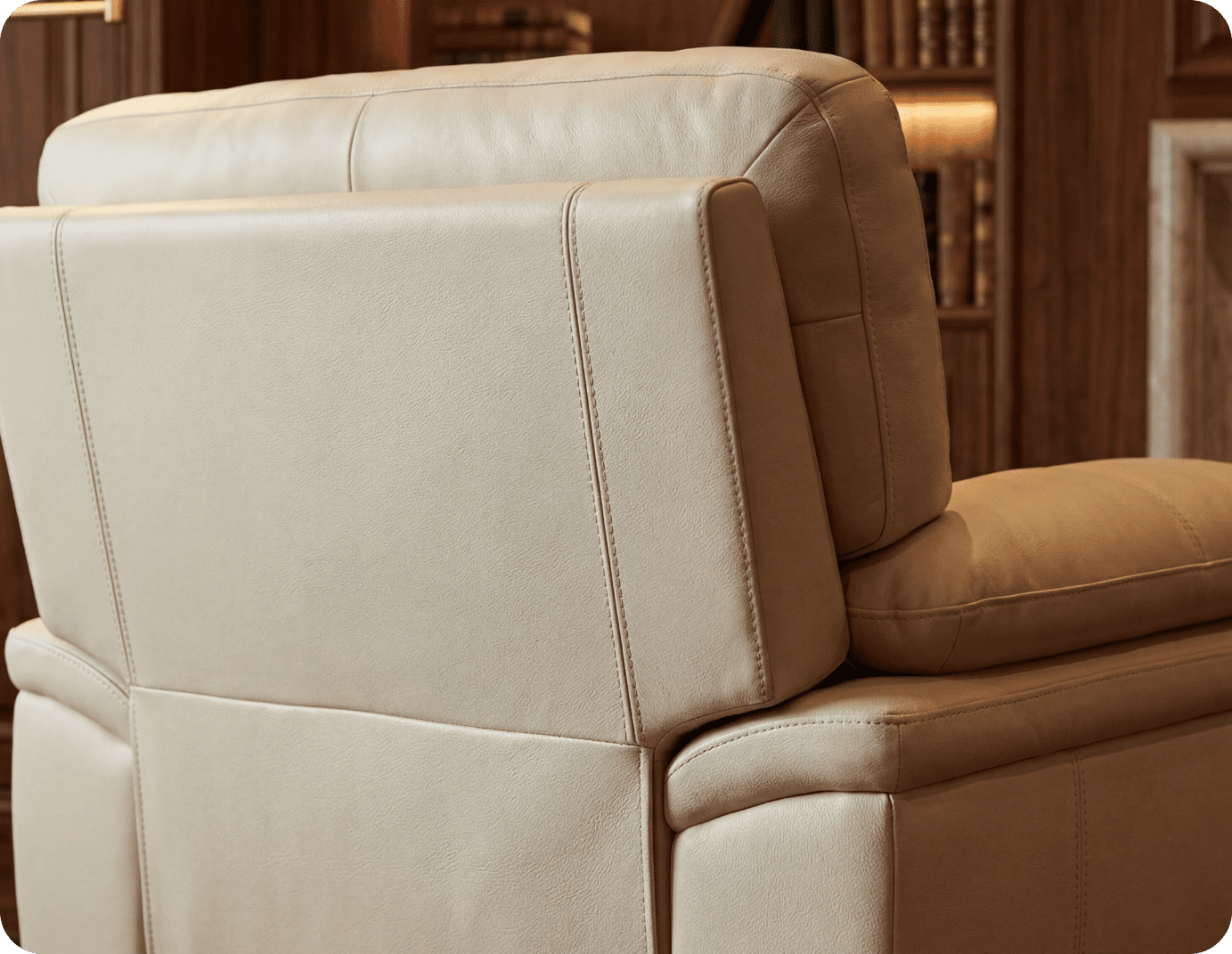 Florence Cream Leather Armchair