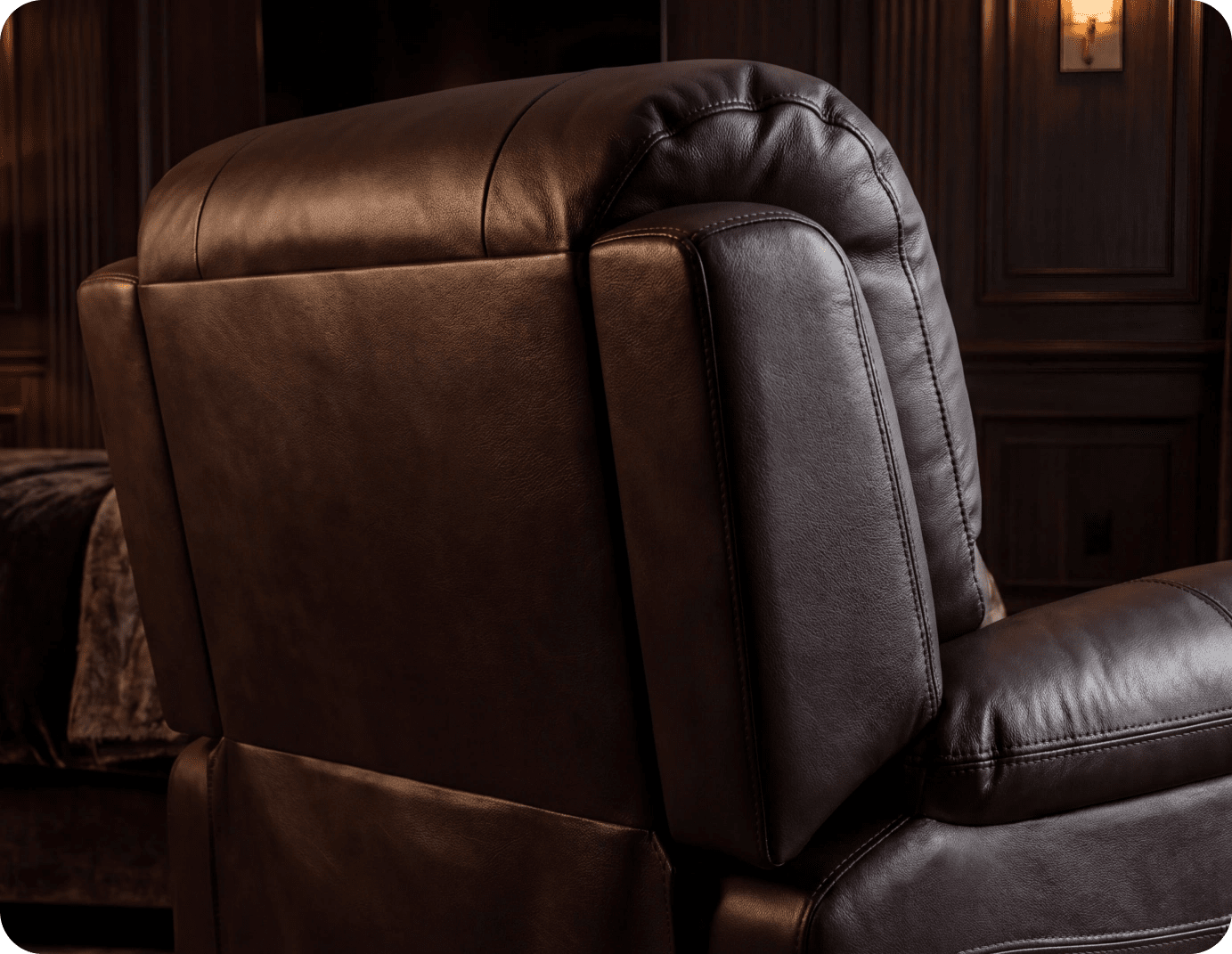 Serano Brown Leather Manual Recliner Armchair
