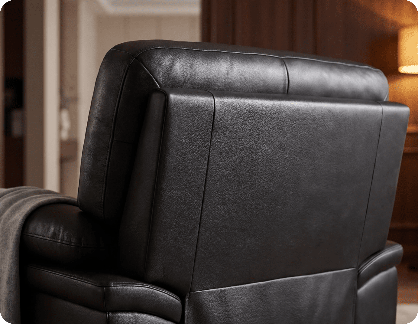 Florence Black Leather Armchair