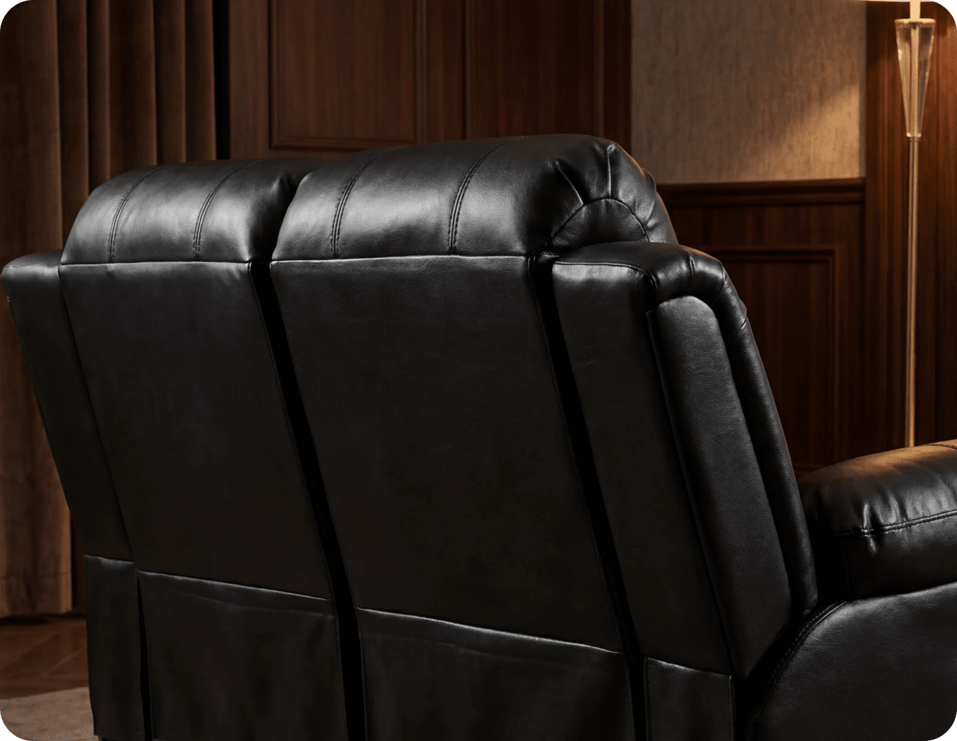 York Black Leather Electric Recliner 2 Seater Sofa