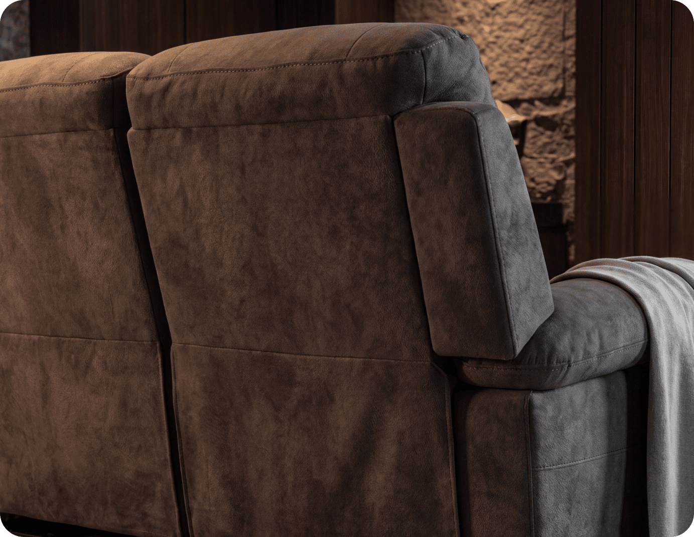 Serano Grey Fabric Electric Recliner 2 Seater Sofa