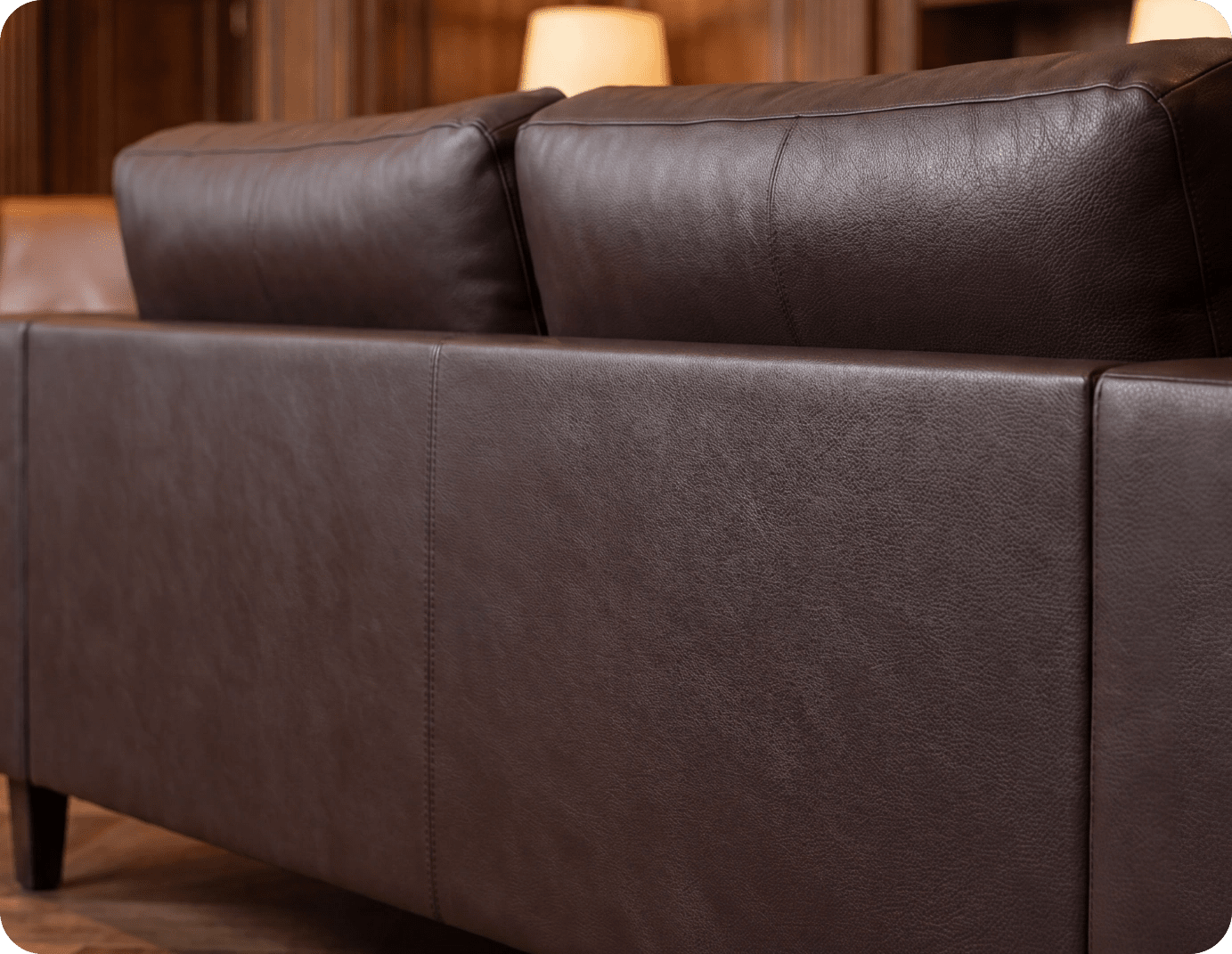 Nova Brown Leather 3 Seater Sofa