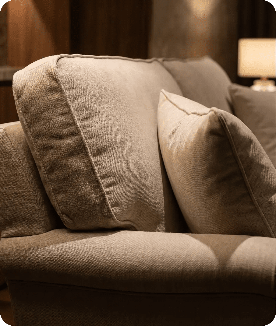 Livie Cream Fabric Two Seater