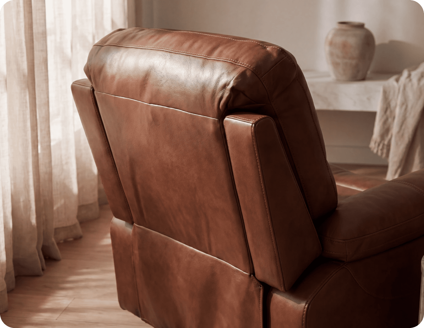 Milano Tan Power Recliner Armchair