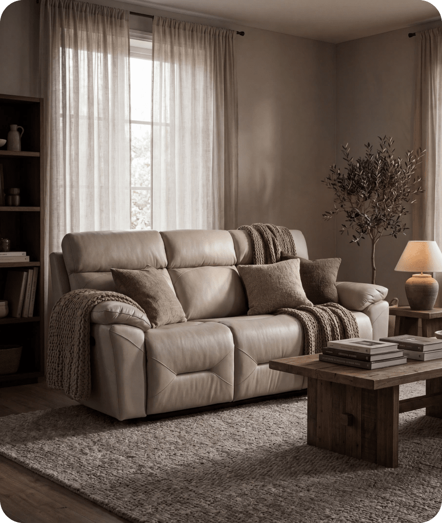 Milano Genuine Leather Light Grey Electric Power Recliner 3 Seater Sofa