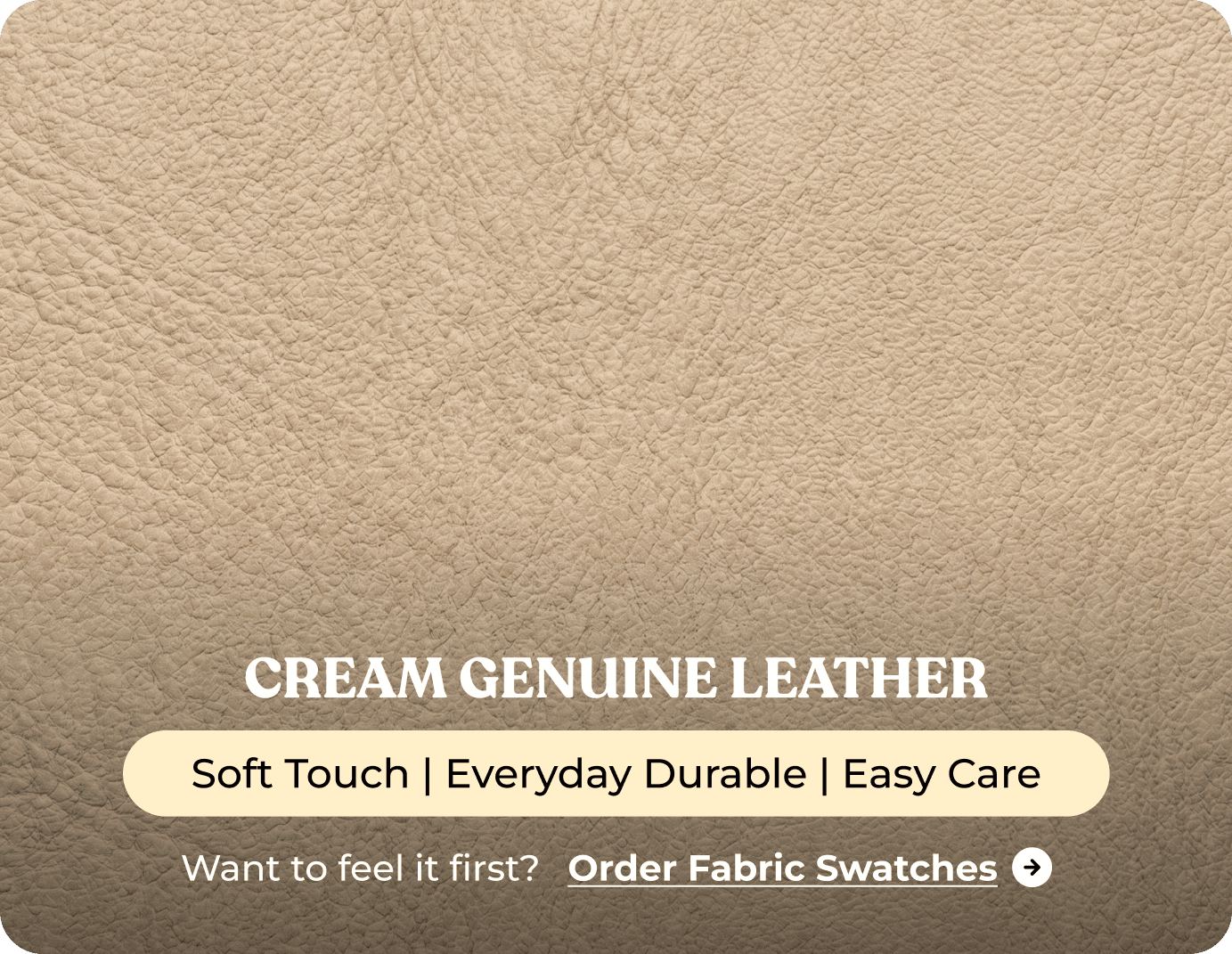 Dalmore Genuine Leather Cream Footstool