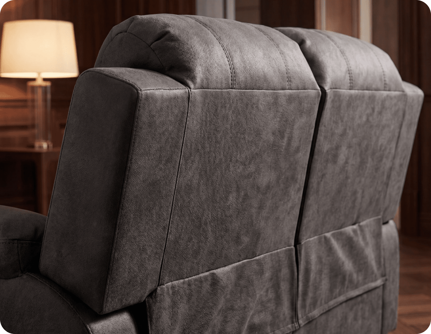 Veloura Charcoal Fabric 2 Seater Sofa