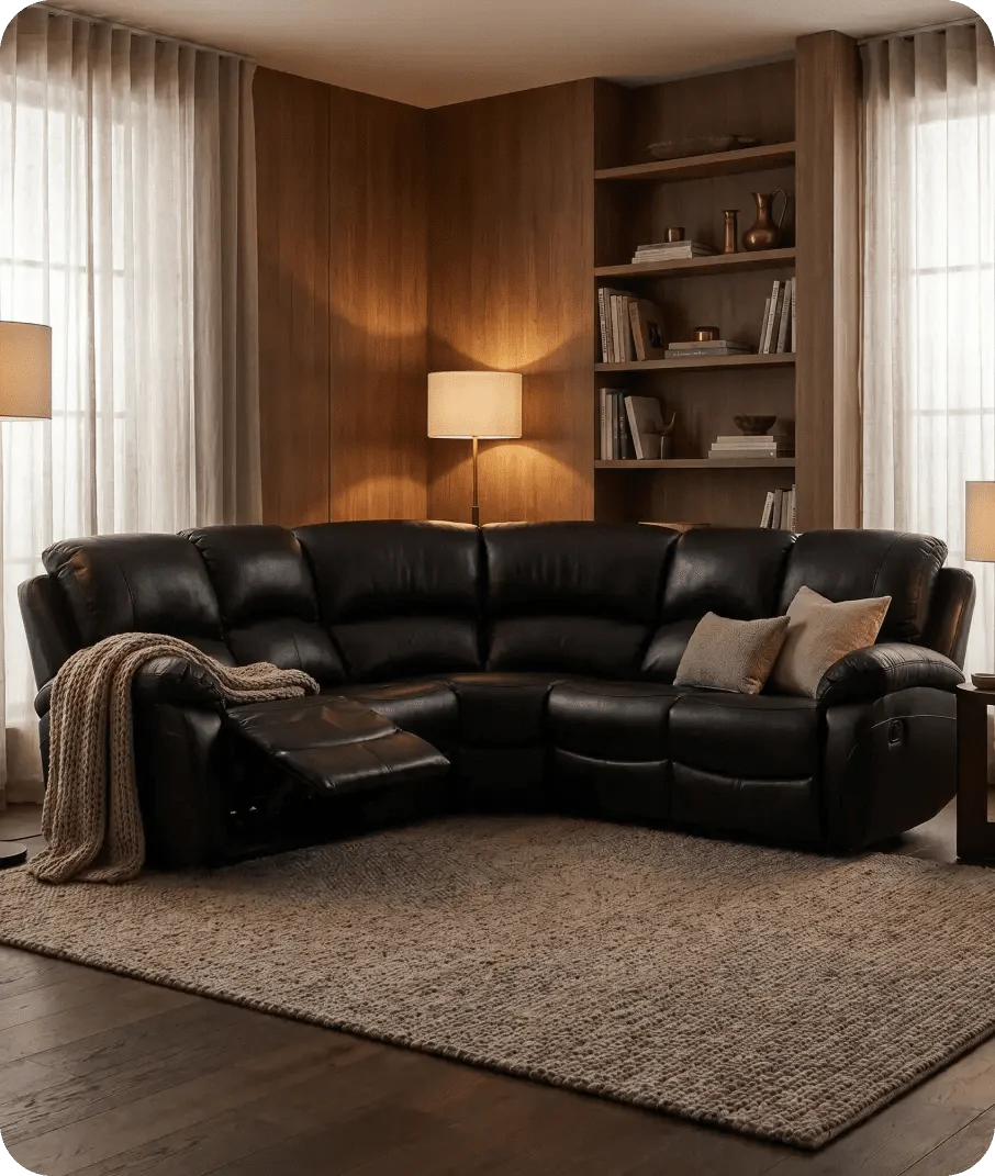 serano-black-leather-manual-recliner-corner-sofa-in-a-uk-living-room