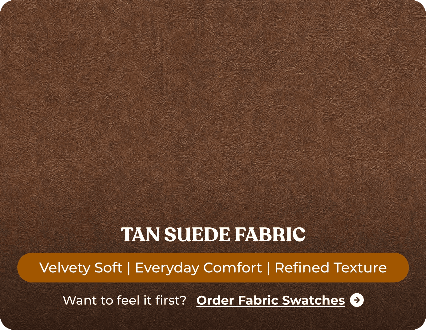 Savile Tan Suede 2 Seater Sofa
