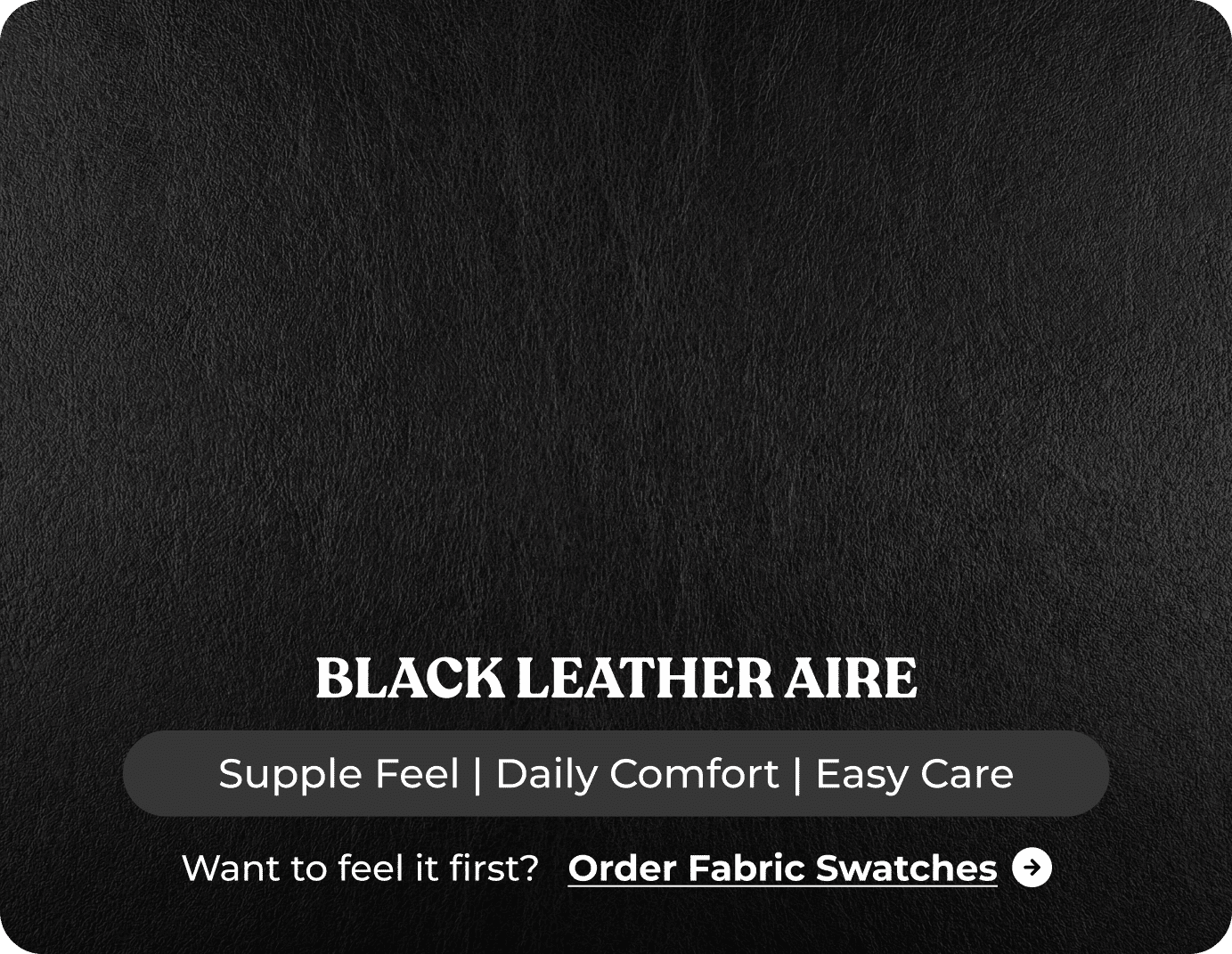 Veloura Black Leather 3 Seater Sofa