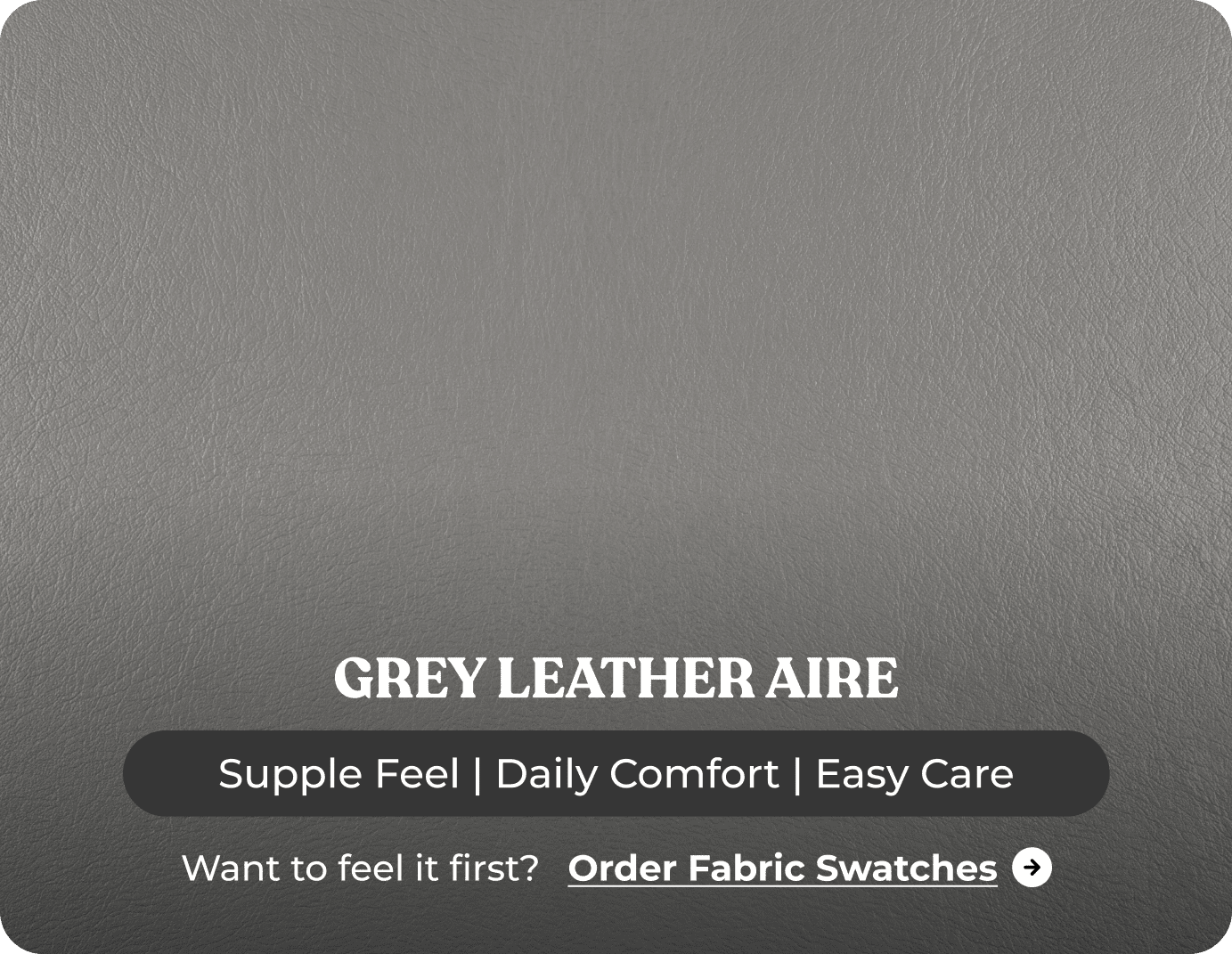 Florence Grey Leather Footstool