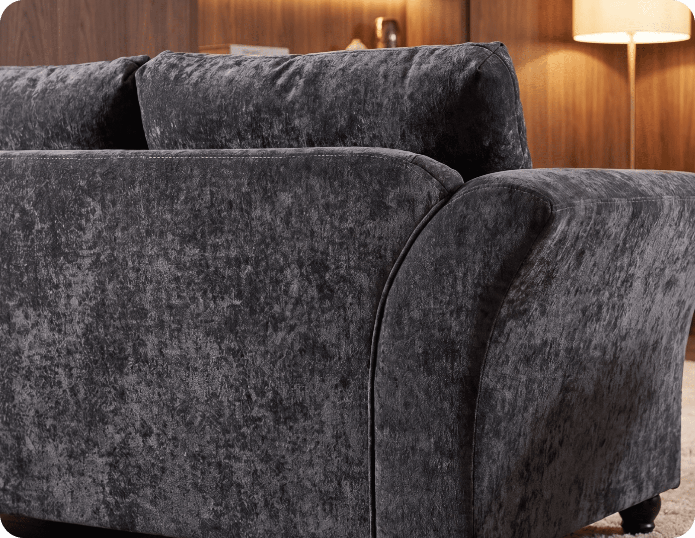 Cotswold Grey Fabric 3 Seater Sofa