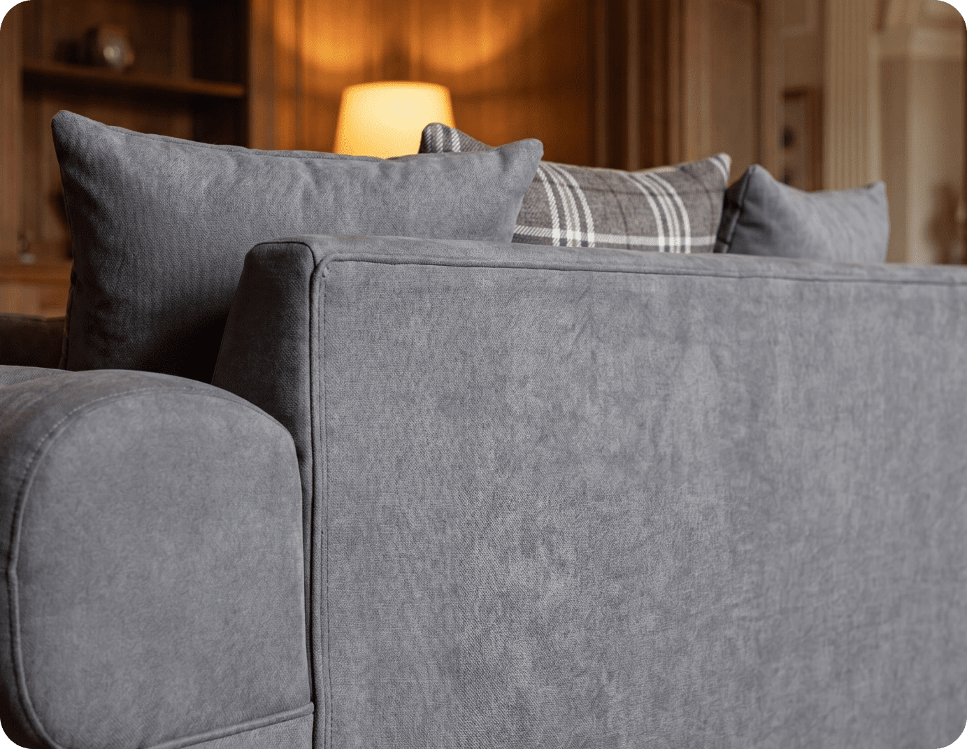 Florence Scatter Grey Fabric 4 Seater Sofa