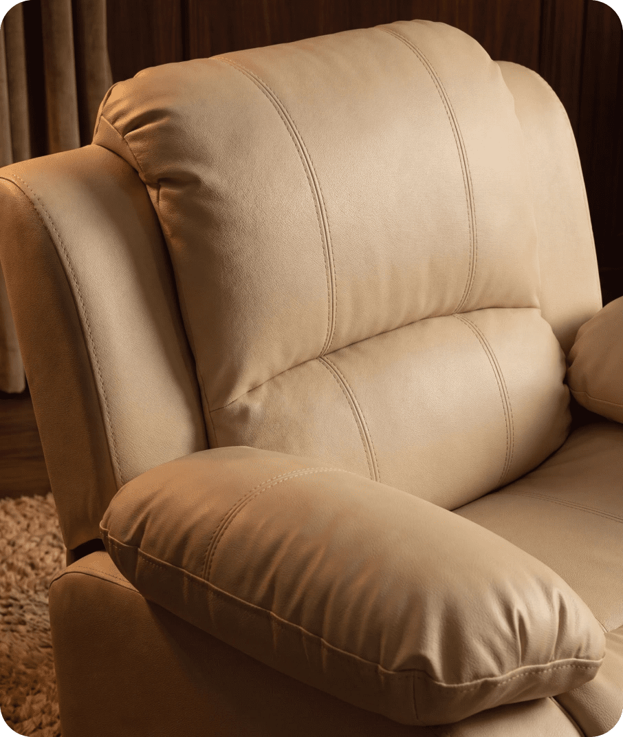 Veloura Cream Leather Armchair