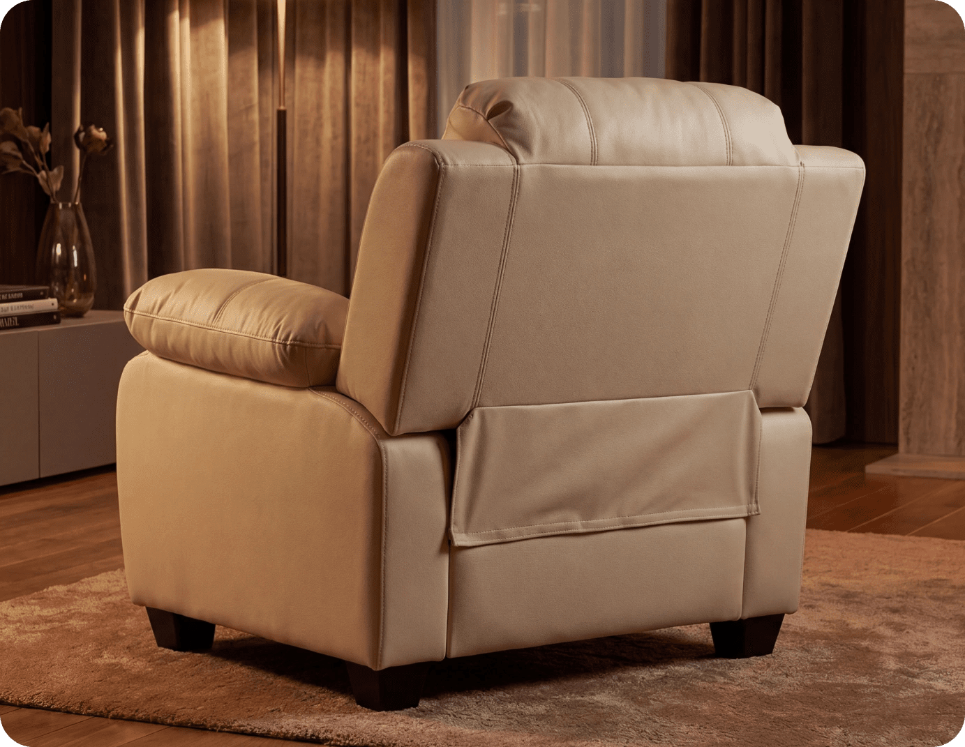 Veloura Cream Leather Armchair