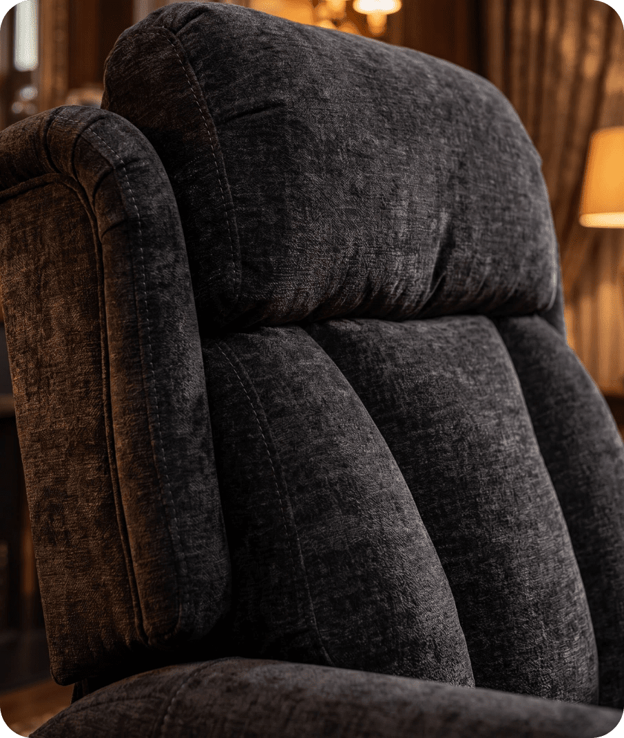 Derby Black Fabric Rise & Recline Mobility Chair