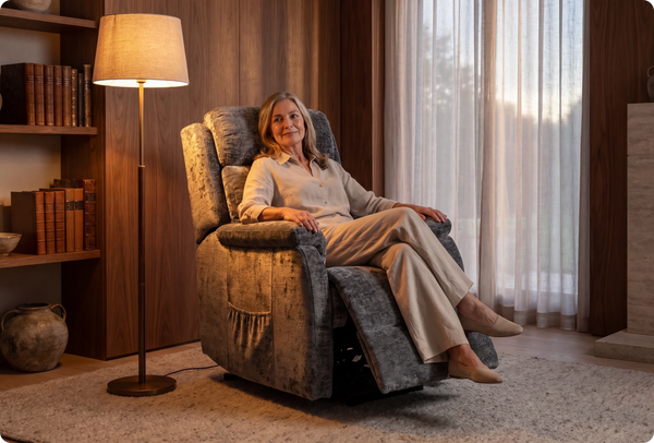 Oliver Grey Fabric Rise & Recline Mobility Chair