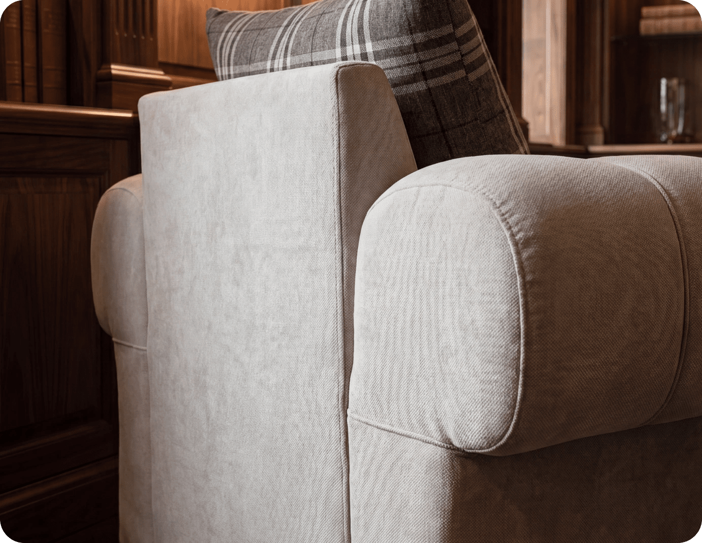 Florence Cream Scatter Back Fabric Armchair