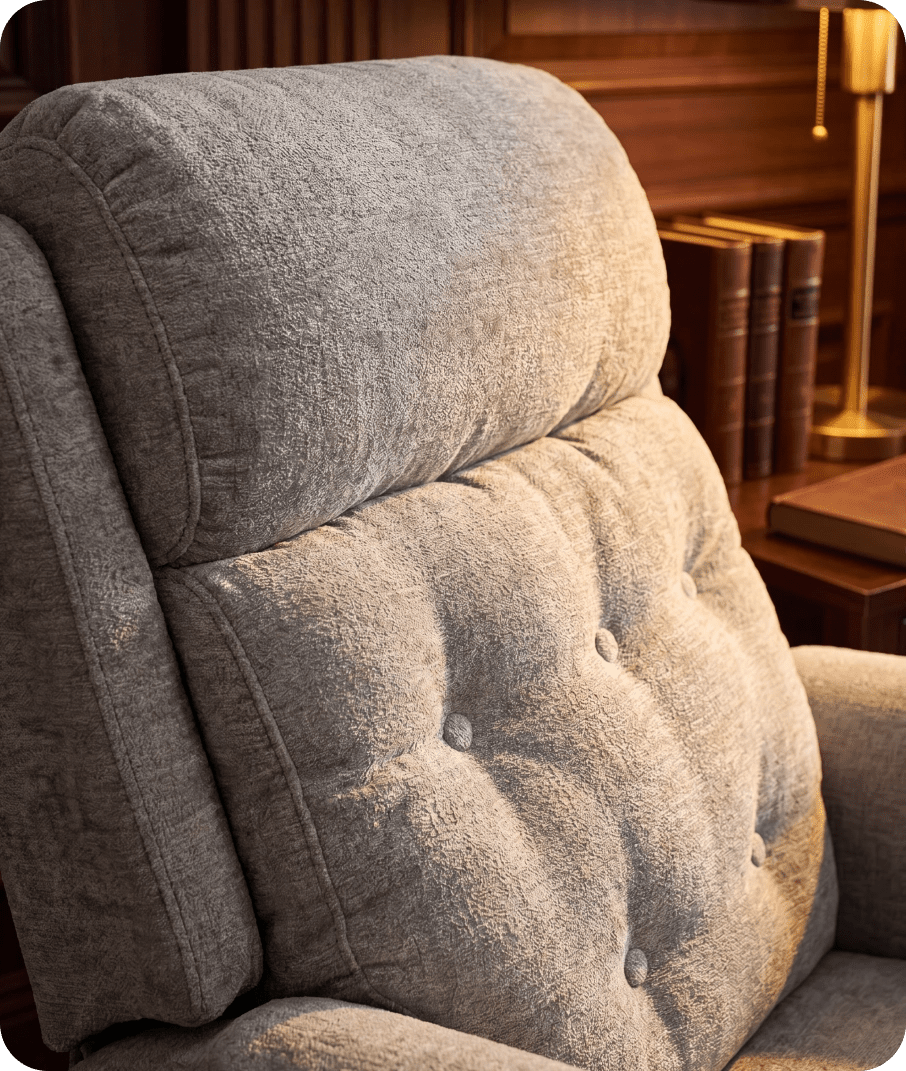 Oliver Light Grey Fabric Rise & Recline Mobility Chair