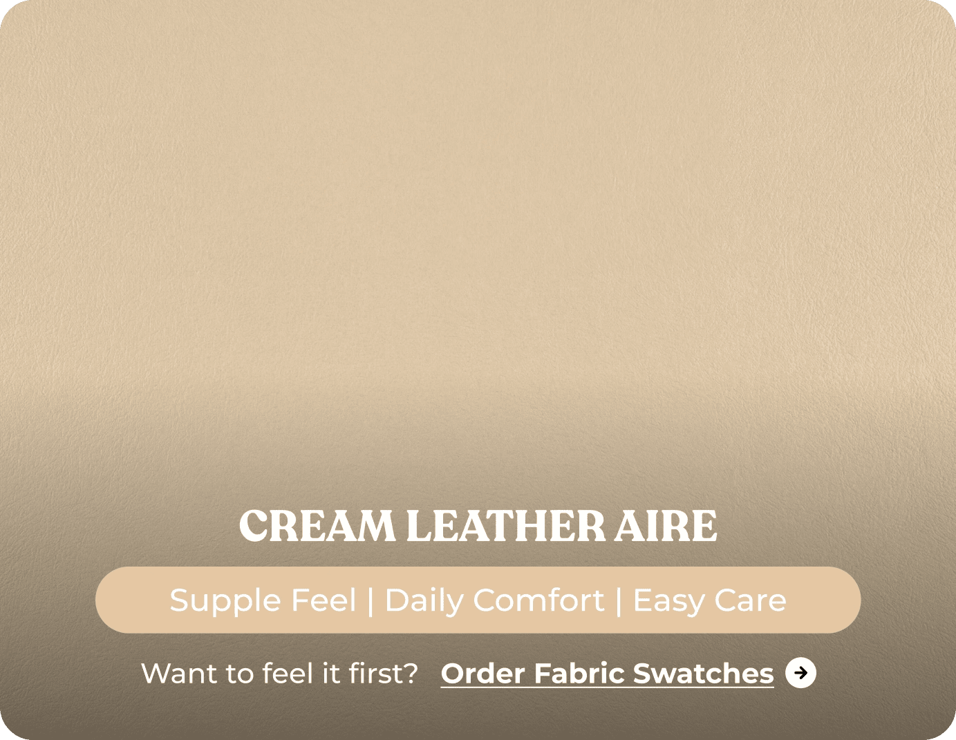 Veloura Cream Leather 3 Seater Sofa