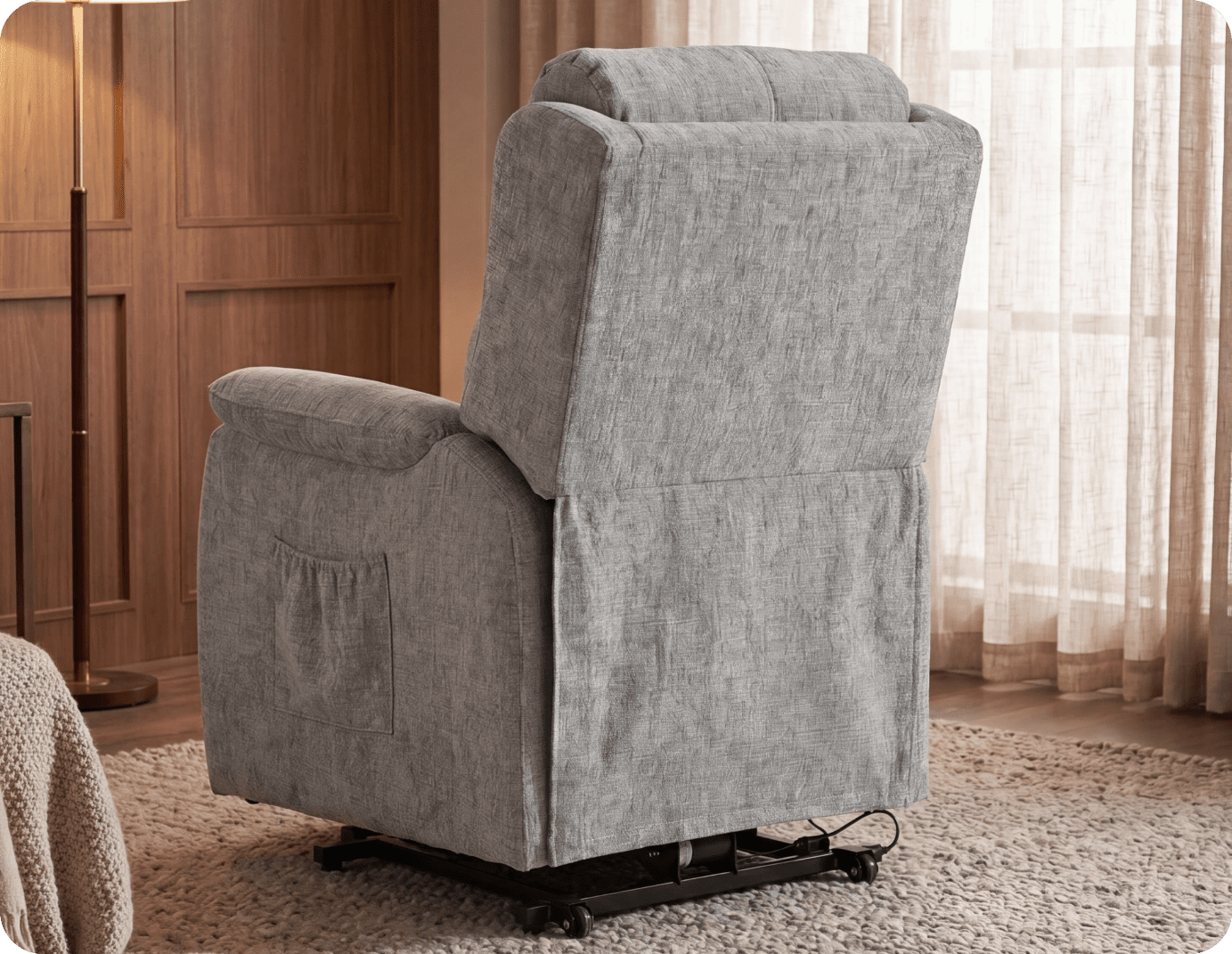 Oliver Light Grey Fabric Rise & Recline Mobility Chair