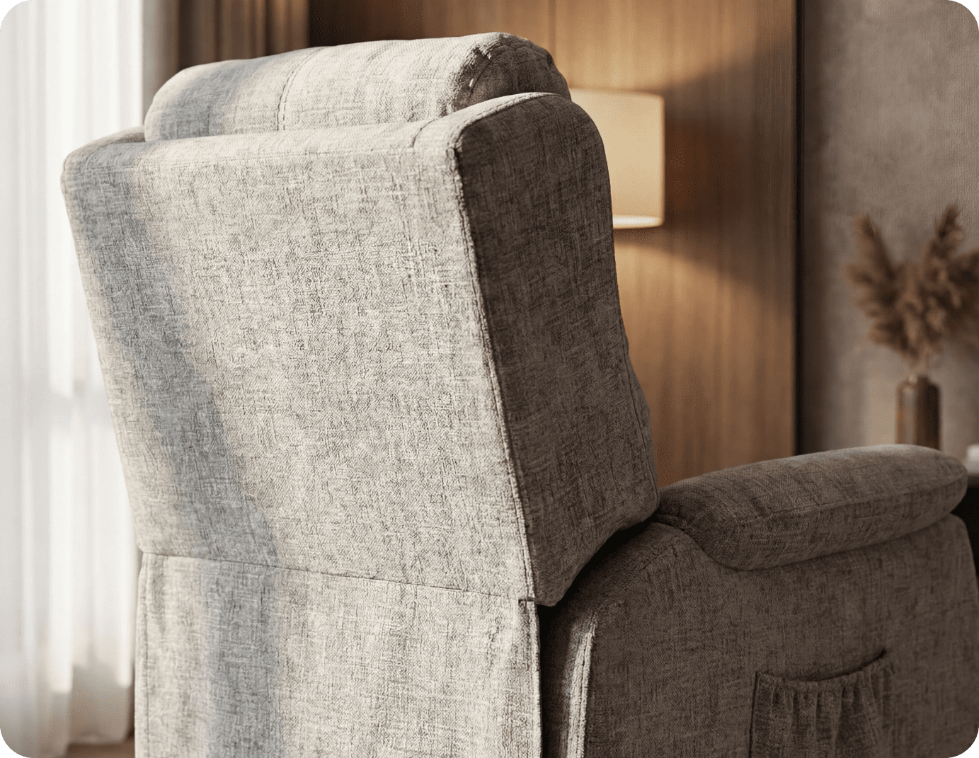 Oliver Light Grey Fabric Rise & Recline Mobility Chair