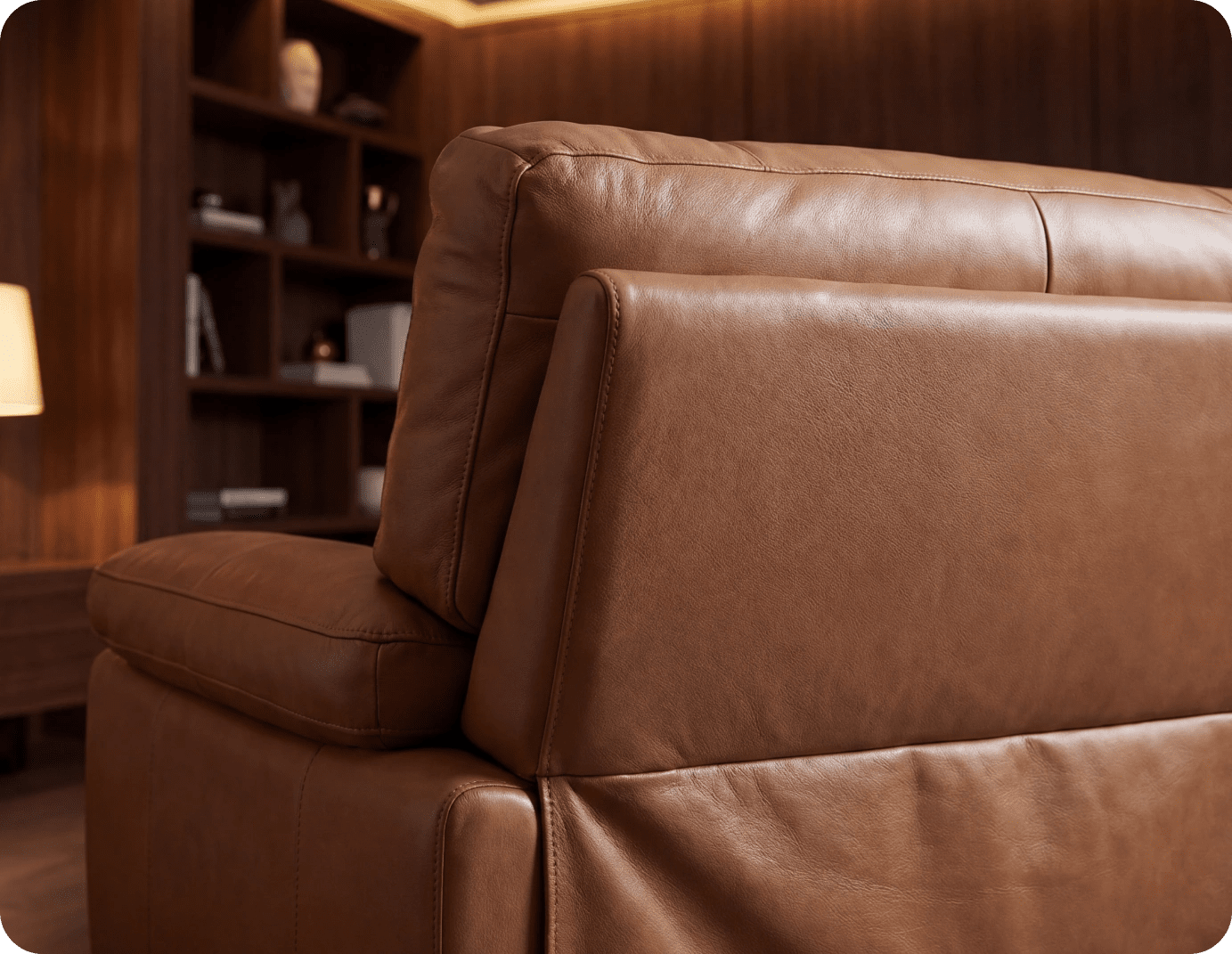 Dalmore Genuine Leather Caramel Armchair