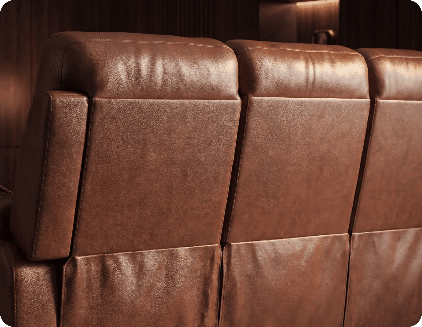 Torino Genuine Leather Tan Electric Power Recliner 3 Seater Sofa