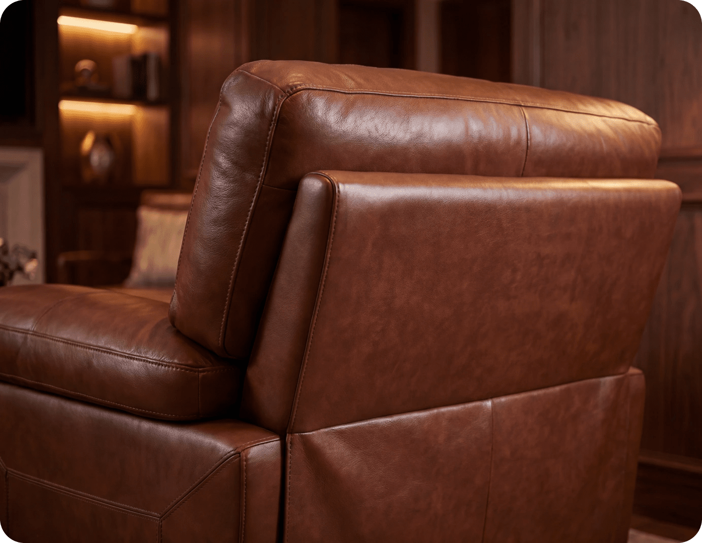 Dalmore Genuine Leather Tan Armchair