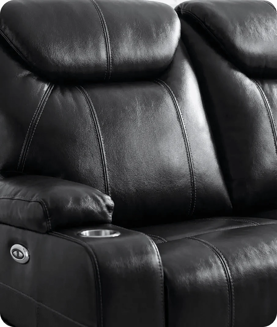cinemax-black-leather-recliner-2-seater-sofa-side-view