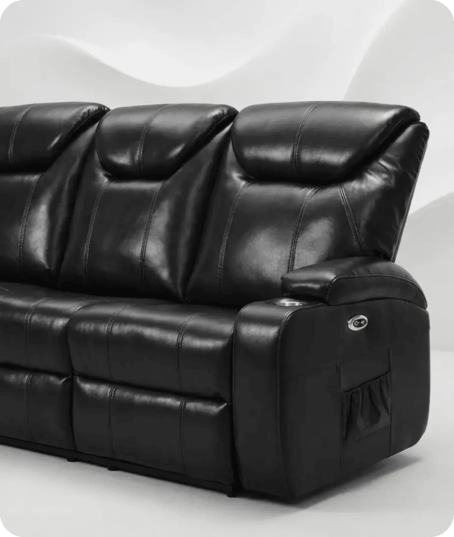 cinemax-black-leather-recliner-3-seater-sofa-close-up-detail