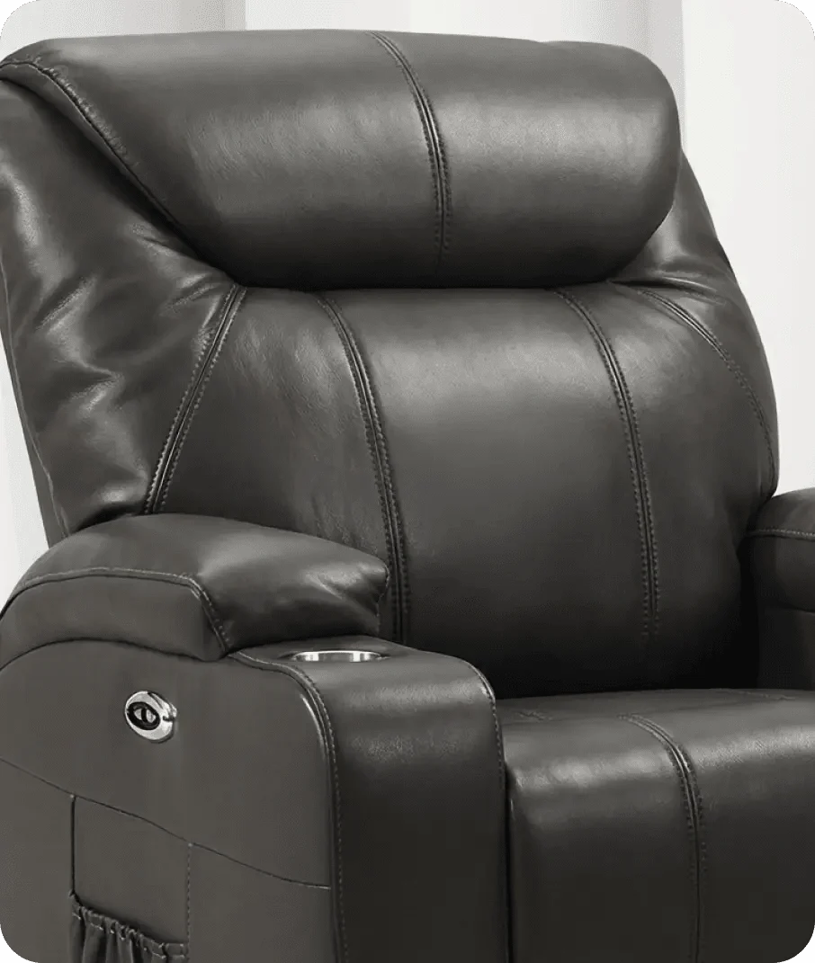 cinemax-grey-leather-recliner-armchair-side-view