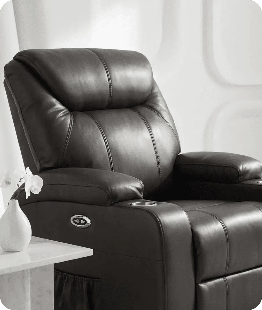 cinemax-grey-leather-recliner-armchair-close-up-detail