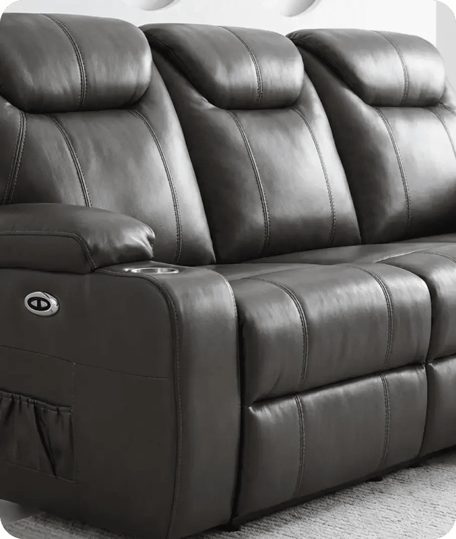 cinemax-grey-leather-recliner-3-seater-sofa-side-view