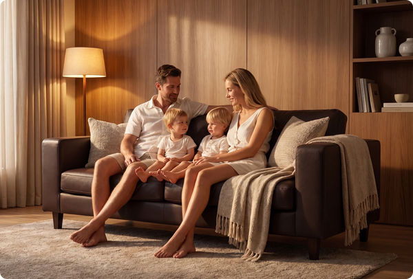 Nova Brown Leather 3 Seater Sofa