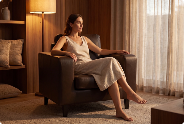 Nova Brown Leather Armchair