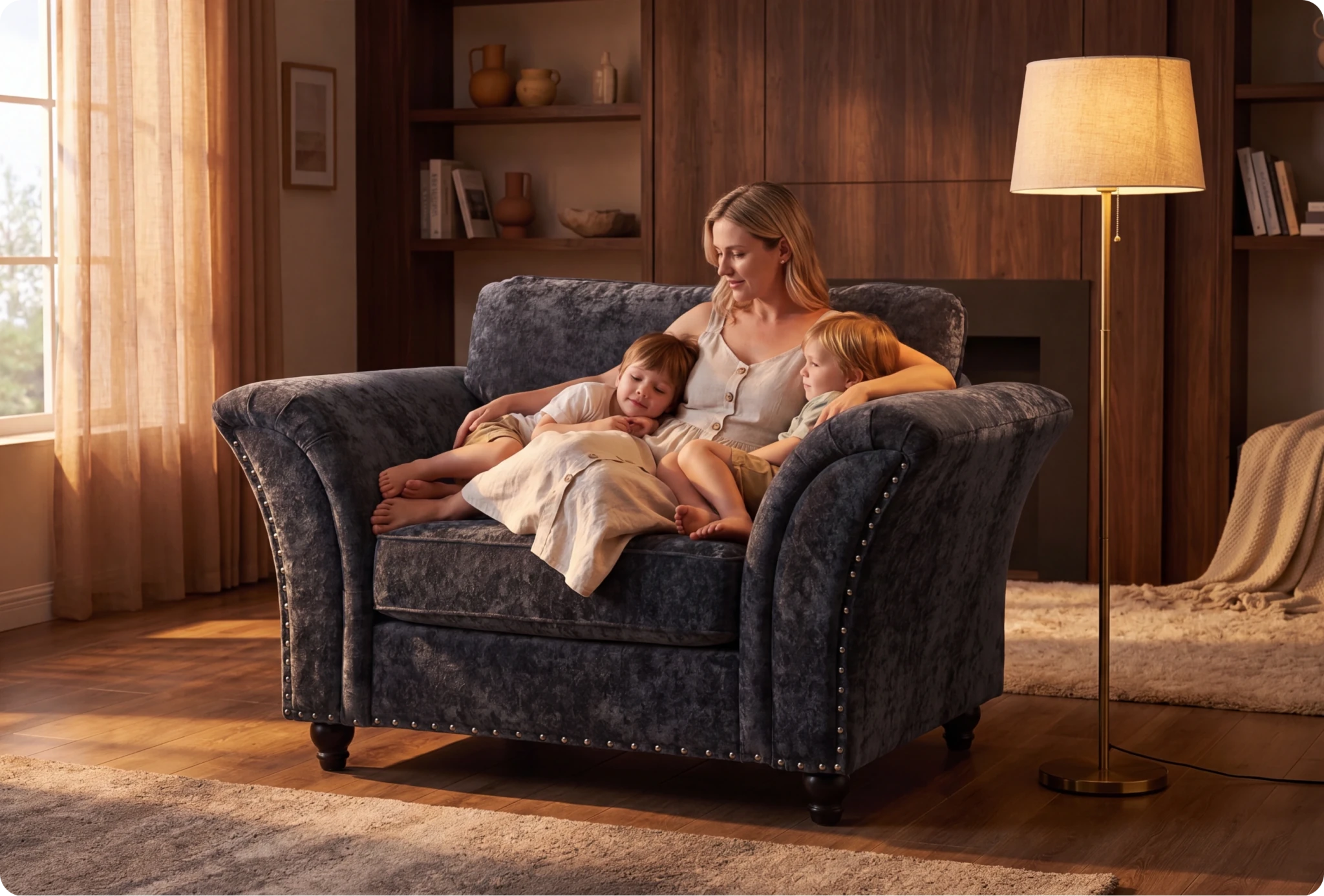 Cotswold Grey Fabric Armchair