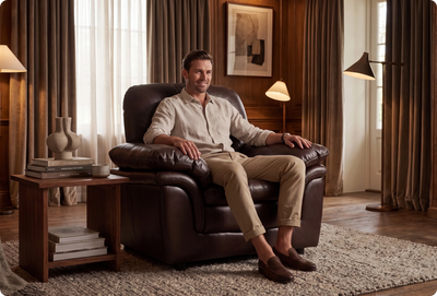 Florence Brown Leather Armchair