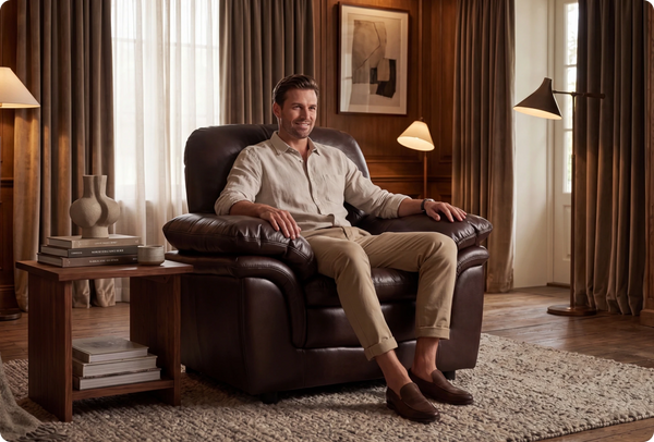 Florence Brown Leather Armchair