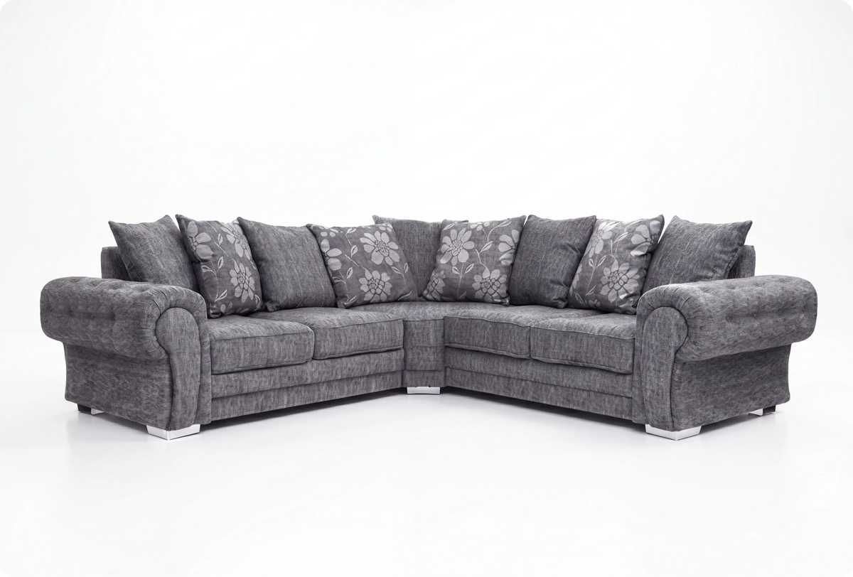 Malmo Grey Fabric Corner Sofa