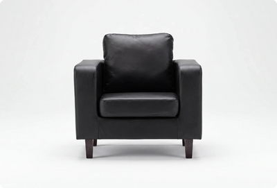 Nova Black Leather Armchair