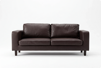 Nova Brown Leather 3 Seater Sofa