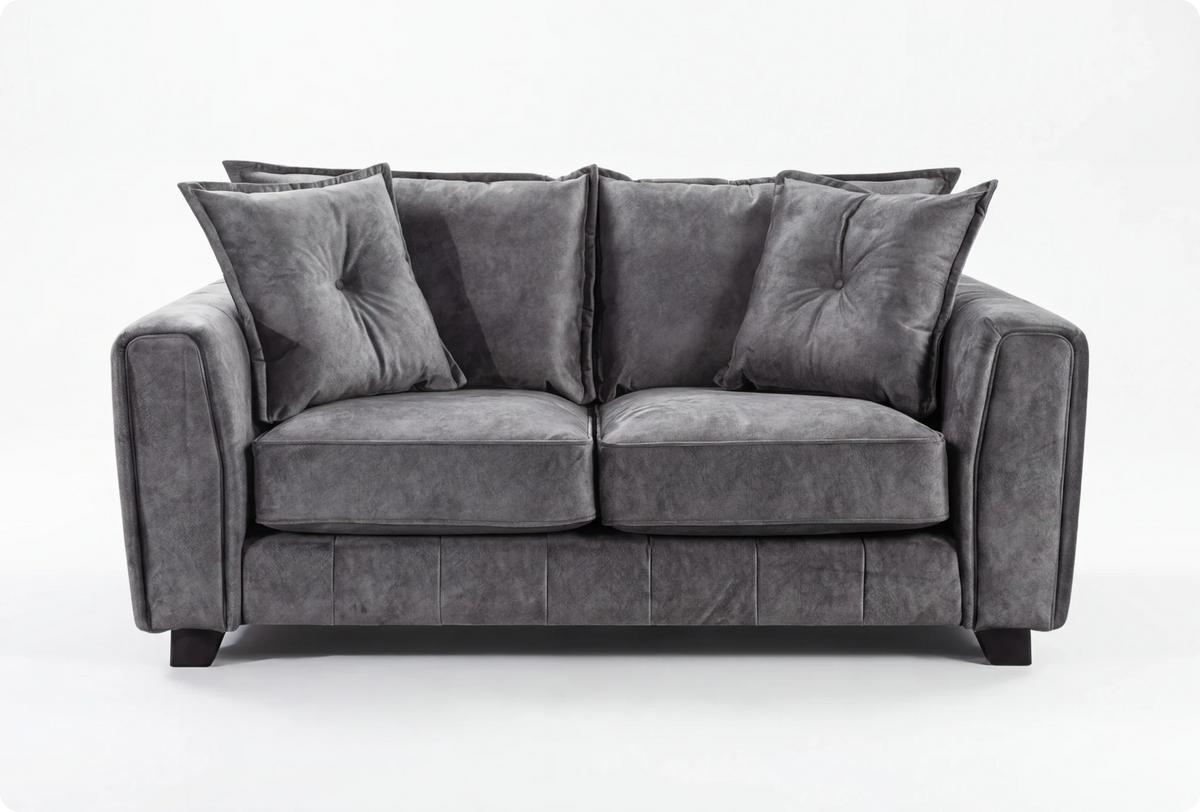Richmond Grey Fabric 2 Seater Sofa