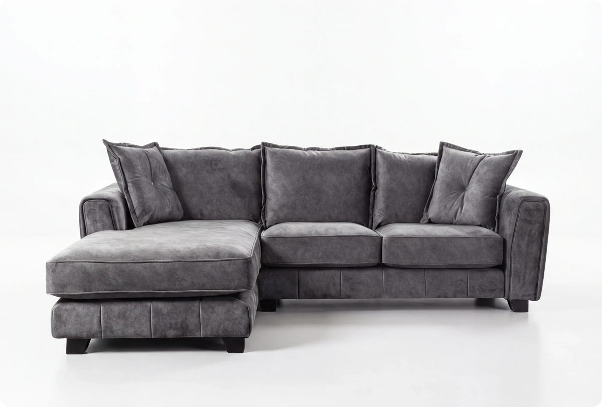 Richmond Left Hand Grey Fabric Corner