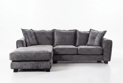 Richmond Left Hand Grey Fabric Corner Chaise
